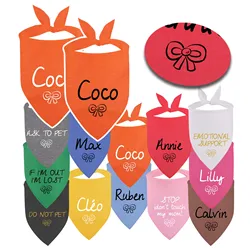 Collar Bandana Triangular para perro personalizado con patrón de lazo, bufanda personalizada, babero para accesorios para cachorros y gatos