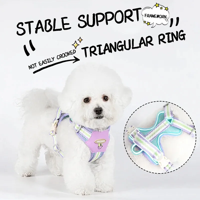 Arnés para cachorros, Collar para perros, chaleco táctico para mascotas grandes, accesorios, suministros, correa para el pecho para gatos, perros, mascotas, cosas, productos pequeños, collares - imagen 2
