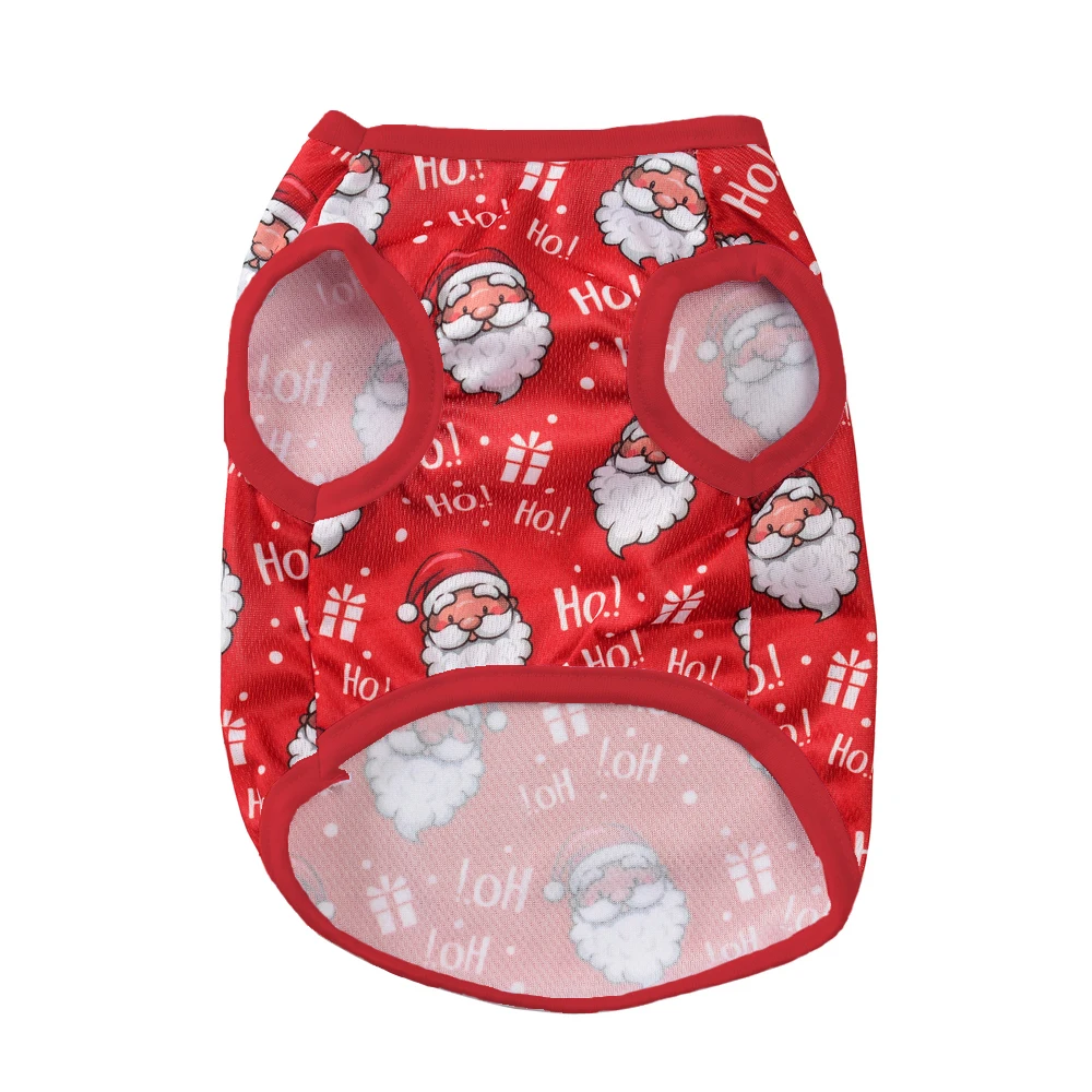 Ropa de Navidad para perro, chaleco con estampado de pata de hueso de Papá Noel, abrigo para perros pequeños y medianos, gatos, Chihuahua, Yorkies, disfraces de Bulldog Francés - imagen 5