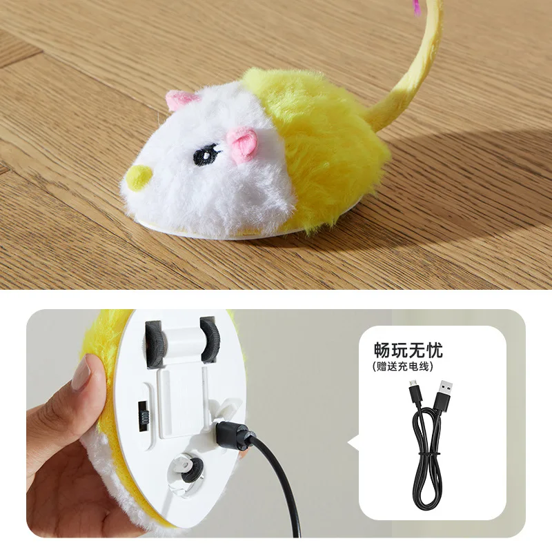 Juguete para gatos con detección inteligente, ratón electrónico automático interactivo, juego de interior, juguete para gatos con carga USB - imagen 4