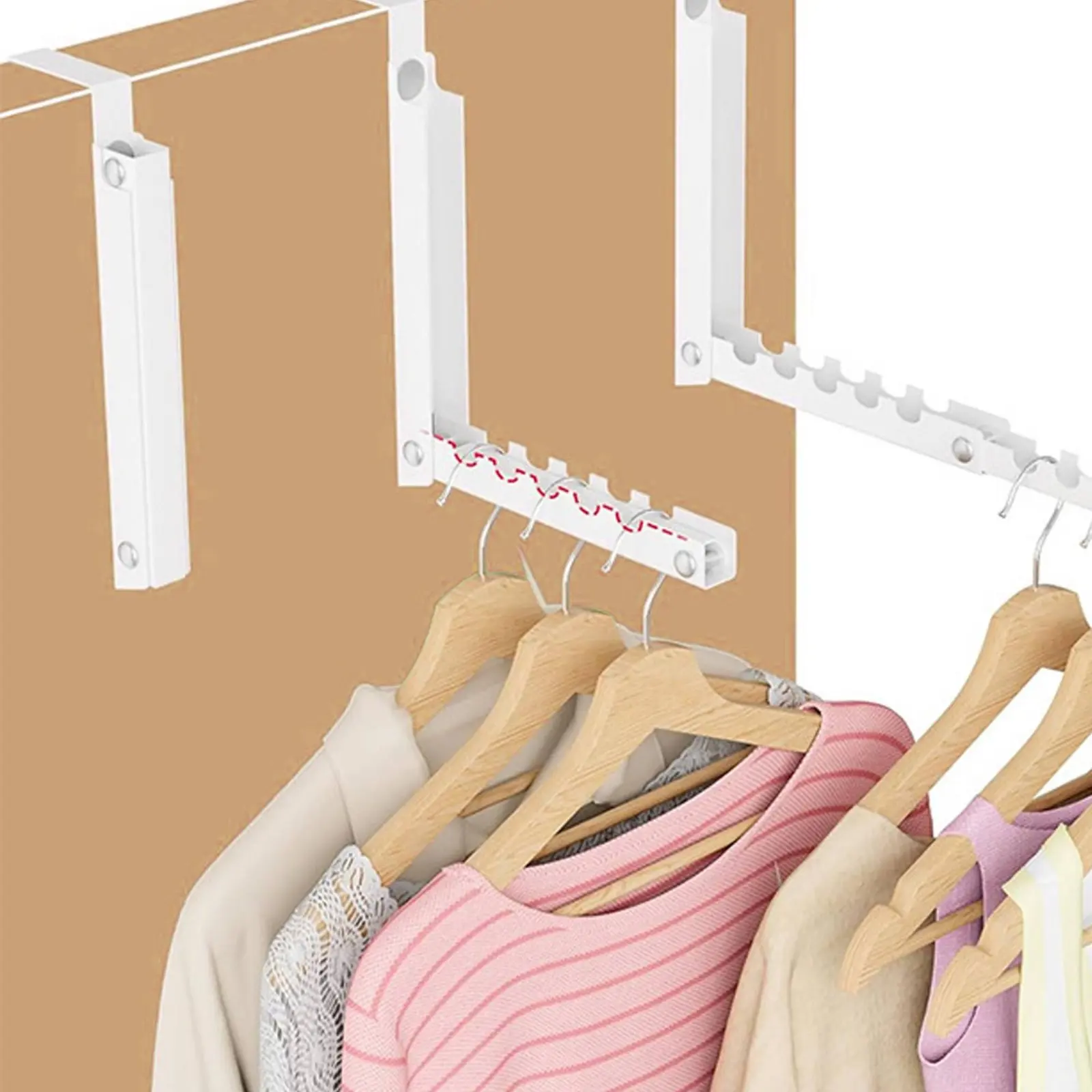 Tendedero extensible puerta para secar ropa de perro y gato - imagen 5