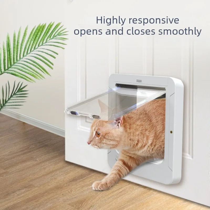 Puerta automática RFID para gatos con sensor de entrada