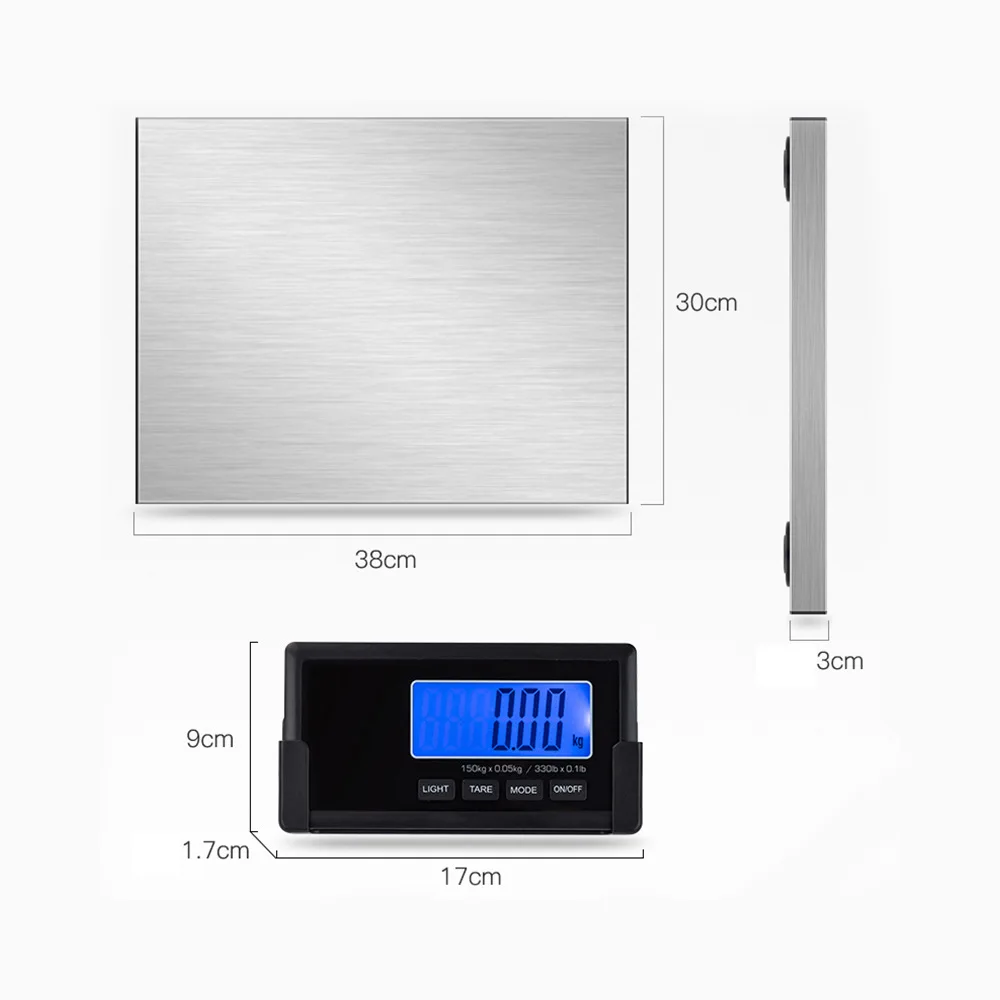 Básculas para mascotas 180kg/50g transmisión inalámbrica báscula para paquetes exprés báscula de mesa electrónica de acero inoxidable suministros para mascotas - imagen 5