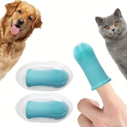Cepillo dedal silicona no tóxica para perros y gatos – Cuidado dental