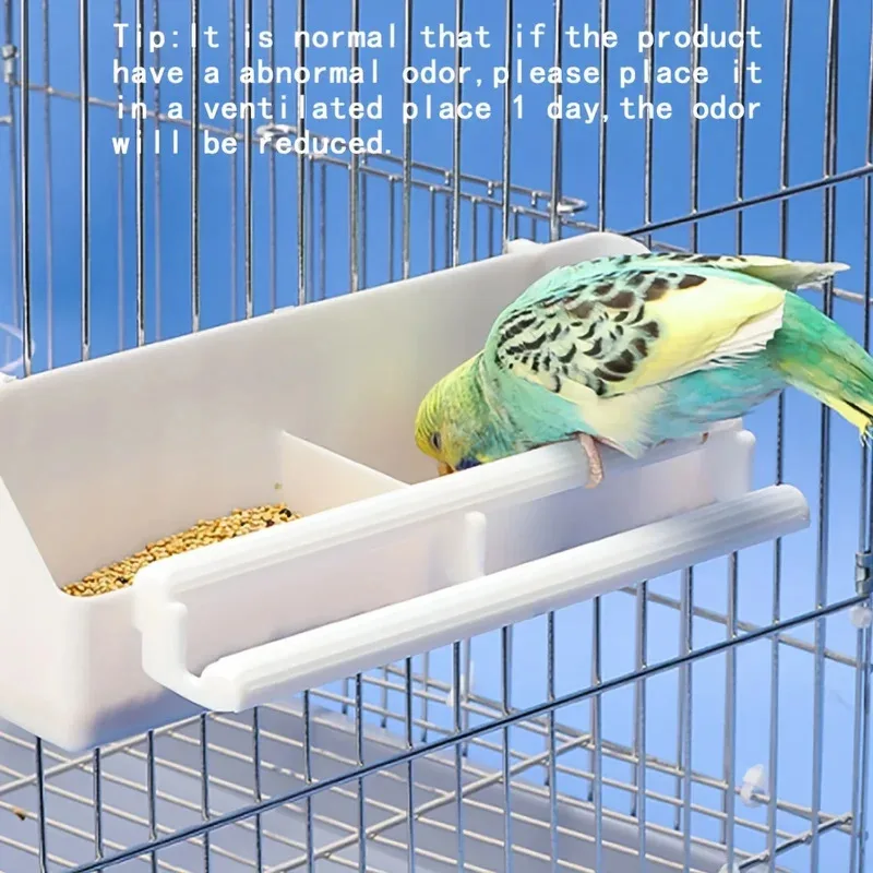 1 ud. - Comedero para loros con soporte de rejilla doble
