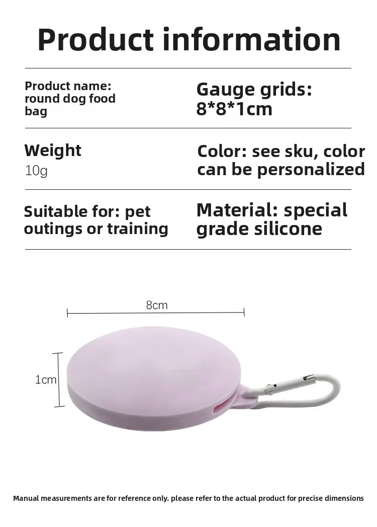 Bolsa de silicona cerrada en mano