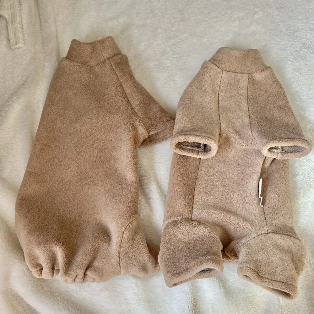 Mono de vellón cálido para ropa de gato Sphynx Abrigo de manga larga grueso de invierno para Devon Rex Ropa de estar por casa de dibujos animados suaves para gatitos