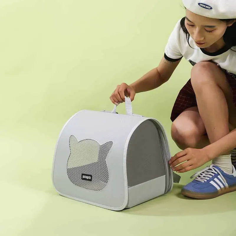 Bolsa para mascotas para gatos, práctica mochila de transporte, cómoda y transpirable, bolsa de viaje para mascotas y gatos de gran espacio - imagen 3
