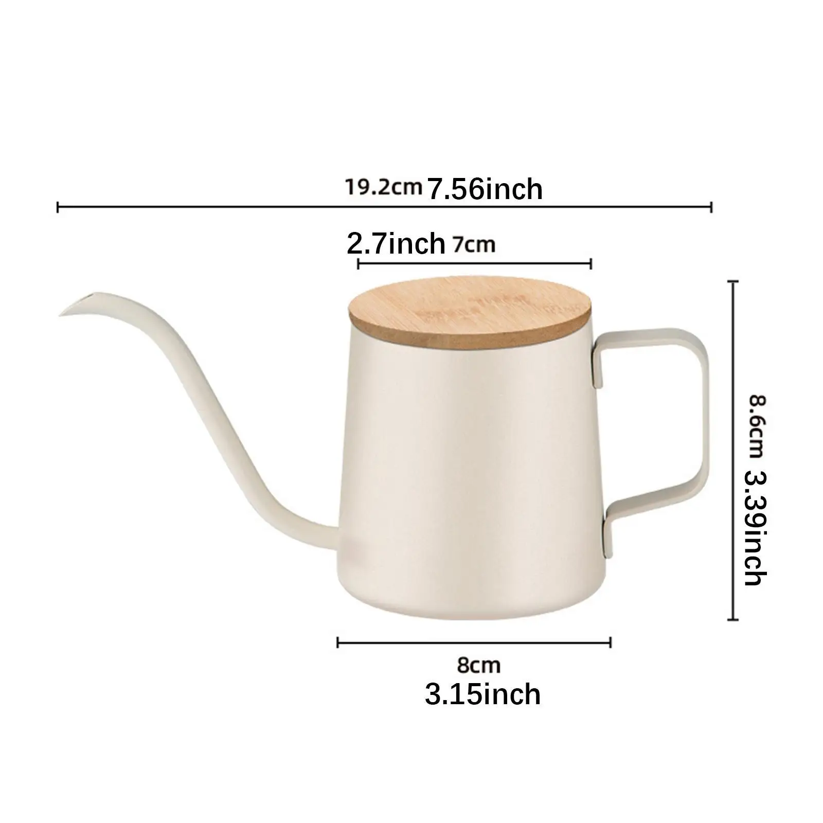 Camping Coffee Pot 350ml Gooseneck Spout Stainless Steel Tea Kettle Gooseneck Kettle Outdoor Indoor Kitchen Coffee Drip Kettle