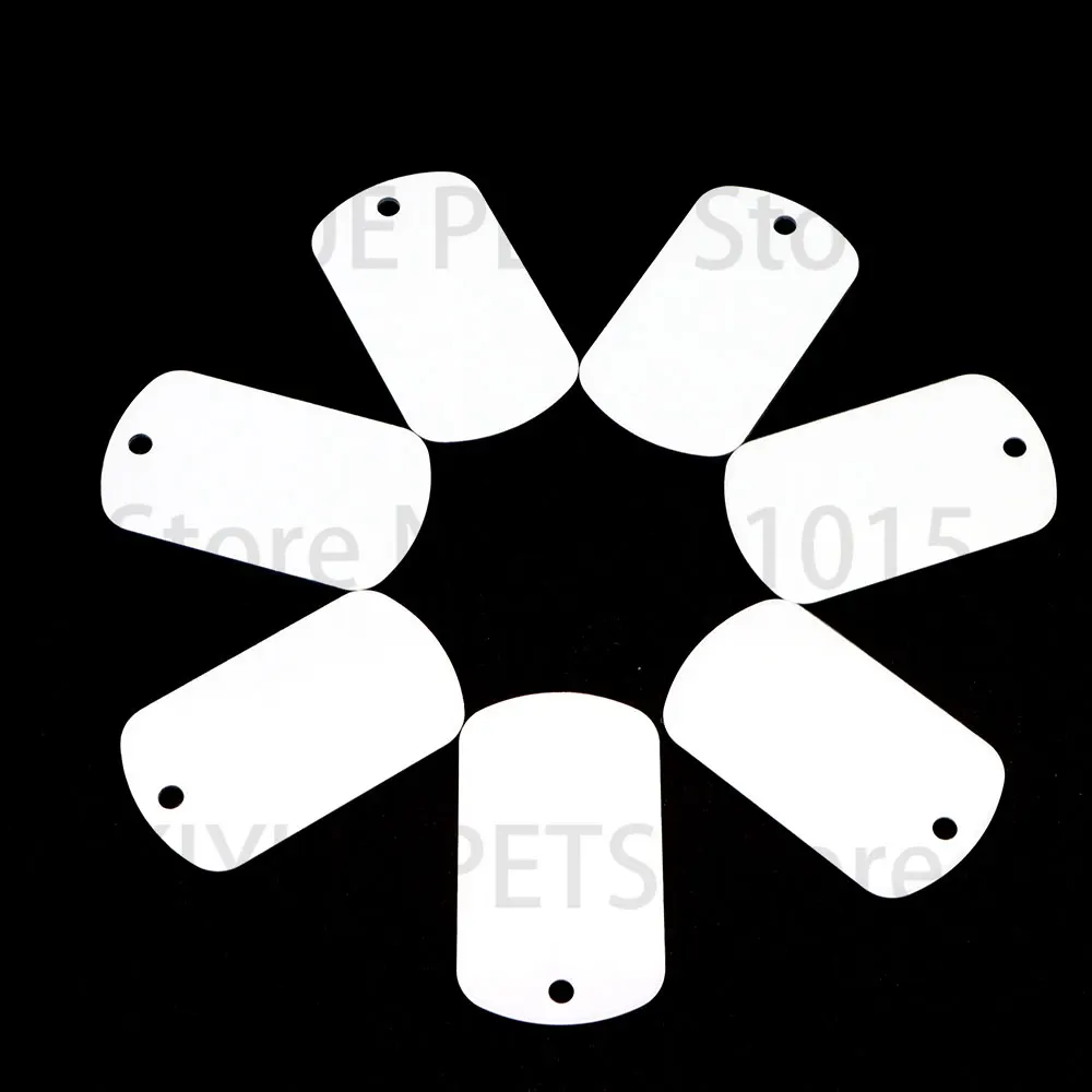 20 piezas, venta al por mayor, placa de identificación personalizada para mascotas, transferencia de calor, etiqueta colgante en blanco de aluminio, llavero personalizado, accesorios, colgante - imagen 2