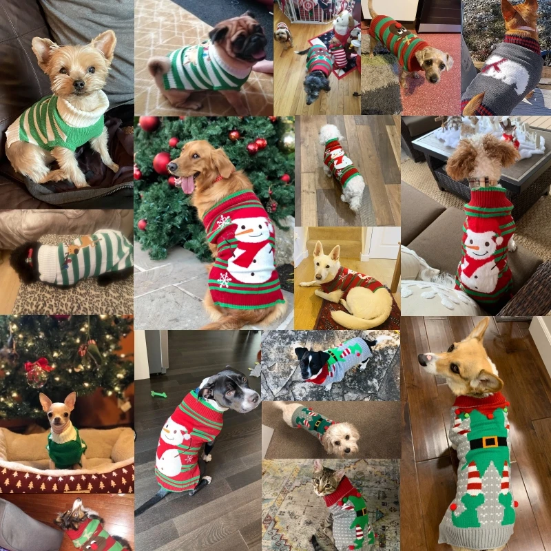 Jersey navideño de reno – Disfraz cálido para perros y gatos - imagen 2