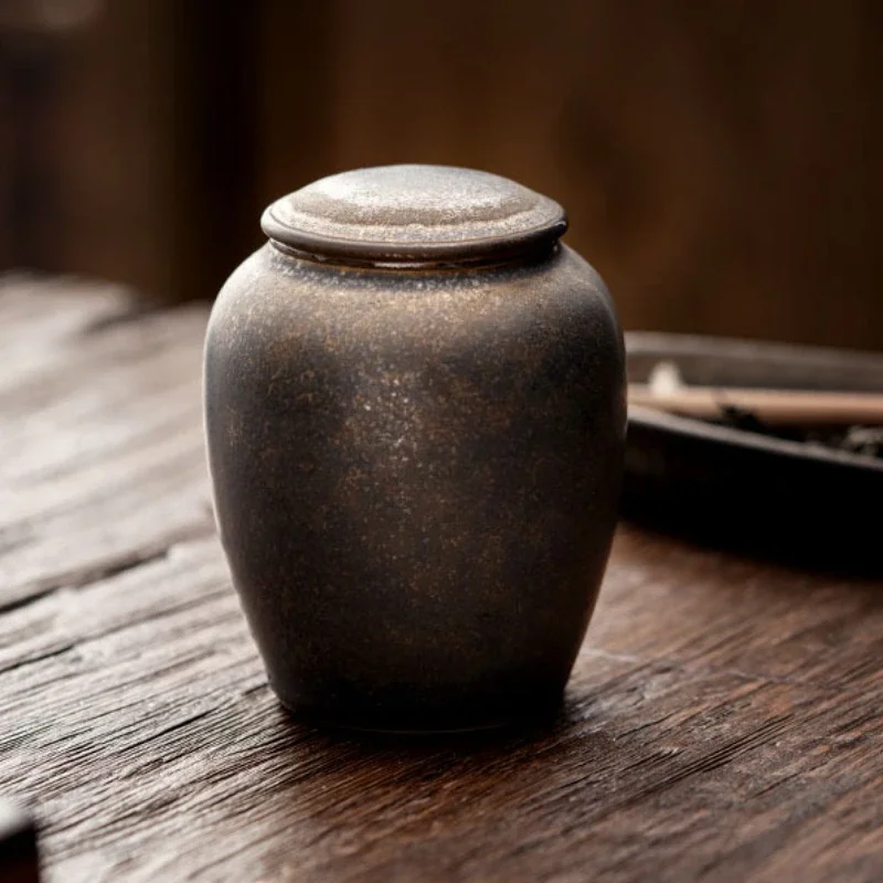 Urna de cerámica vintage para mascotas, mini cremación portátil, ataúd de animales, almacenamiento de cenizas conmemorativas, eructo de cremación, suministros para mascotas - imagen 2