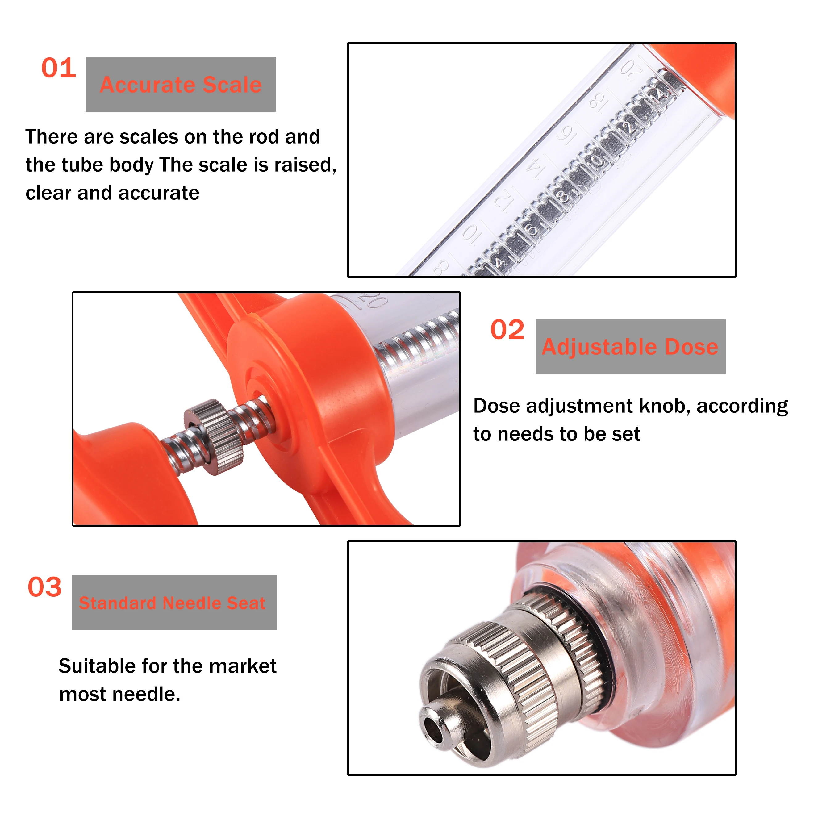 10ml/20ml Manual Feeding Rearing Gavage Crop Needle Straight Medication Tube Cage Birds Mice Parrot Fledgling Feeding Syringe - imagen 4
