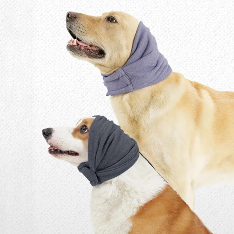 Fundas ajustables para orejas de perro, gorro calmante cálido para invierno, orejeras antiruido para mascotas, suministros para perros pequeños y grandes - imagen 3
