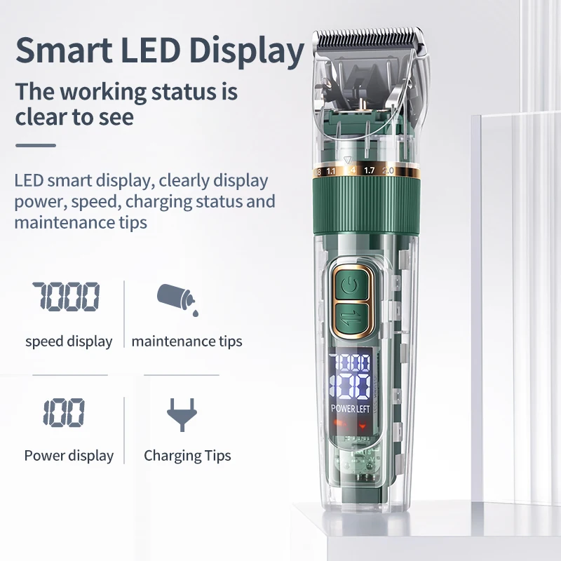 ROJECO-cortadora de pelo para perros, cortadora de pelo recargable para mascotas, para el cuidado de cachorros, corte de pelo de gato, Afeitadora eléctrica, accesorios para perros - imagen 2