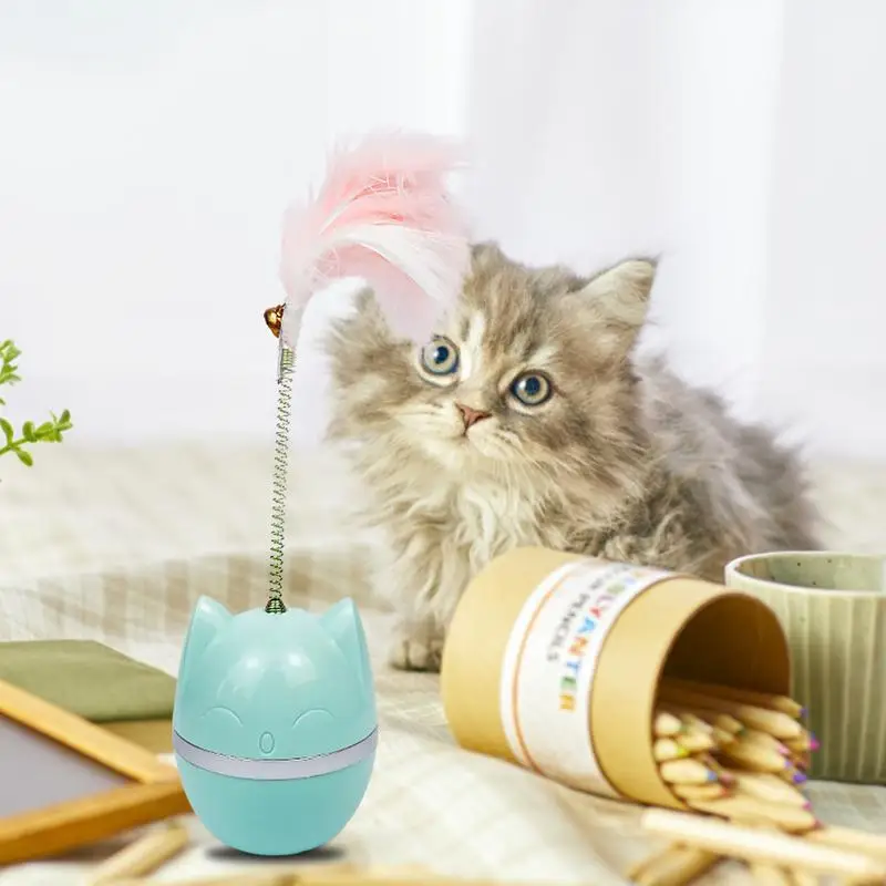 Pelota columpio para gato, juguete divertido para gato, aumenta el coeficiente intelectual, rotación de 360 grados, mantiene al gato entretenido y emocionante para mascotas de interior - imagen 4