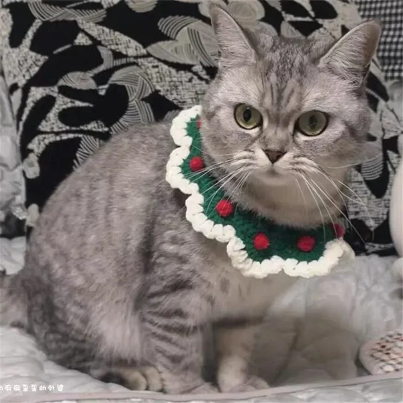 Collar de accesorios para mascotas de punto con estilo de princesa de dibujos animados a la moda y corbata Floral, toalla combinada para perros, accesorios para perros - imagen 5