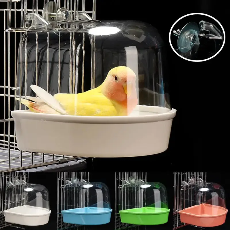 1 Uds. Cubo de baño colgante para pájaros, loros, bañera, caja de ducha, jaula, accesorio para pájaro pequeño, canario, periquito, cacatúa, Lovebird ﻿ - imagen 5