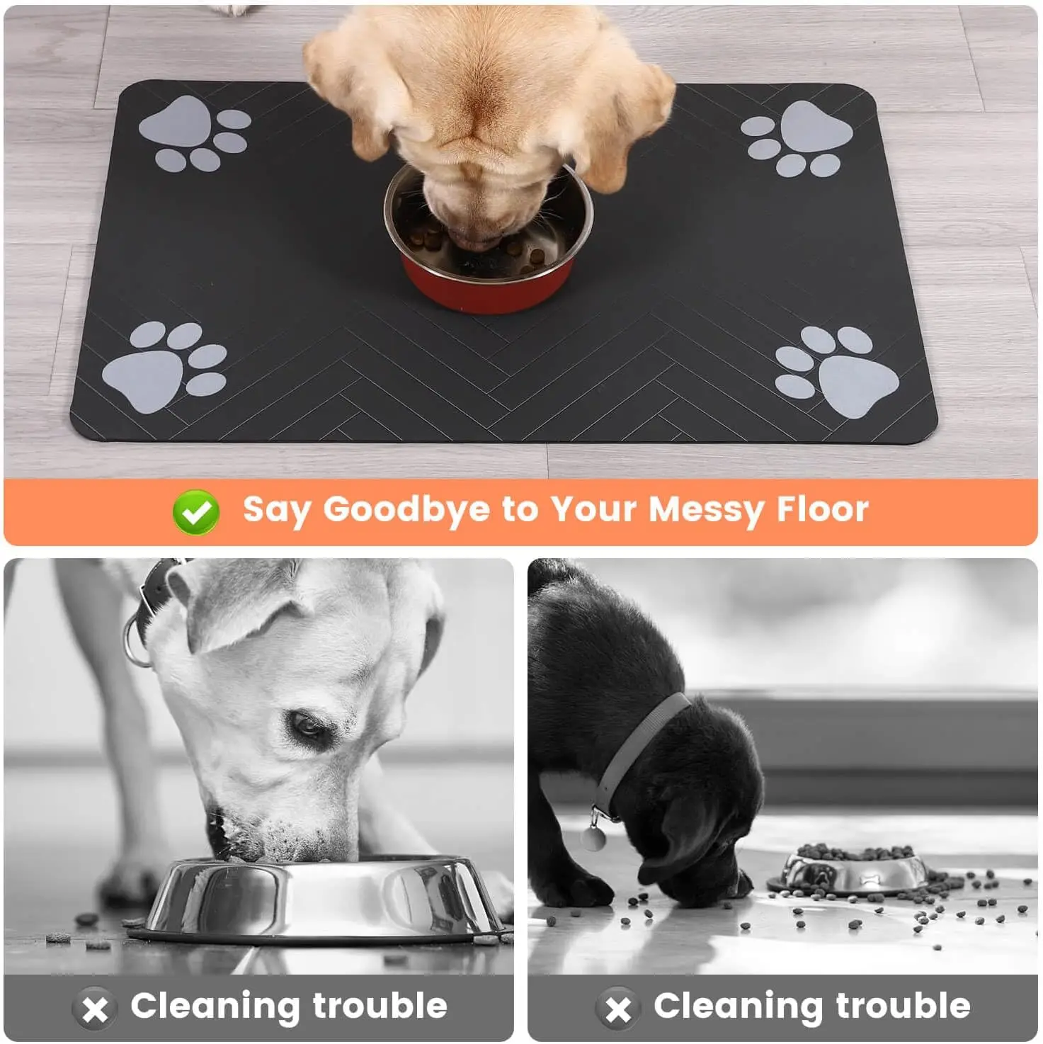 Tapete absorbente para perros y gatos impermeable de goma secado rápido - imagen 2