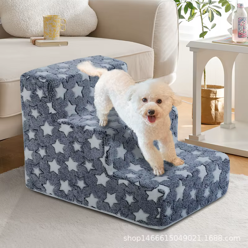Escalera para perros y gatos – Escalones acolchados ajustables - imagen 3
