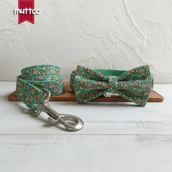 Collar con pajarita y placa de identificación para perro – Ajustable