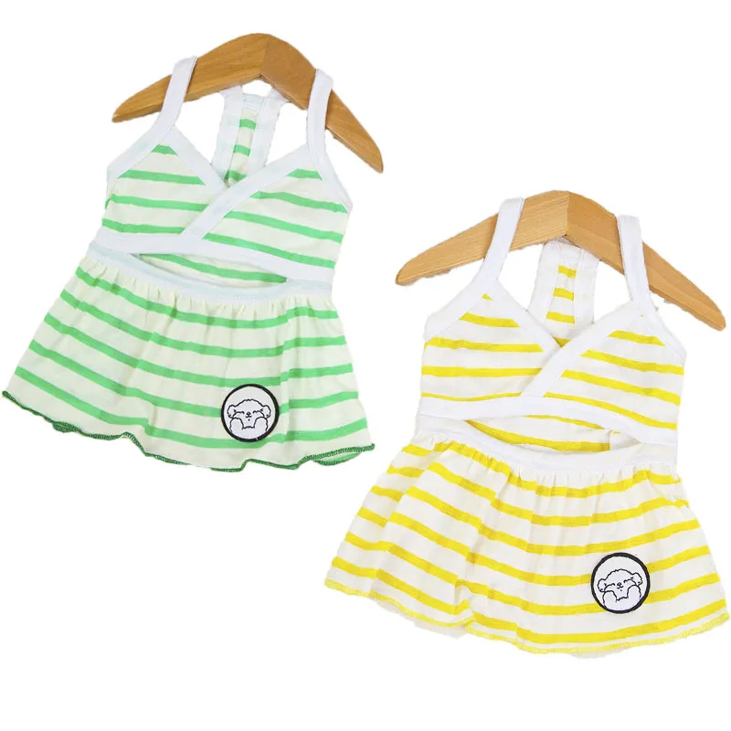 Ropa de verano para perros, vestido de Bikini para niñas, disfraz de tiras, ropa para perros pequeños y medianos, Chihuahua, perro salchicha, falda con tirantes XL - imagen 2
