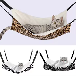 Hamaca de felpa para gatos ajustable otoño invierno – Cama colgante
