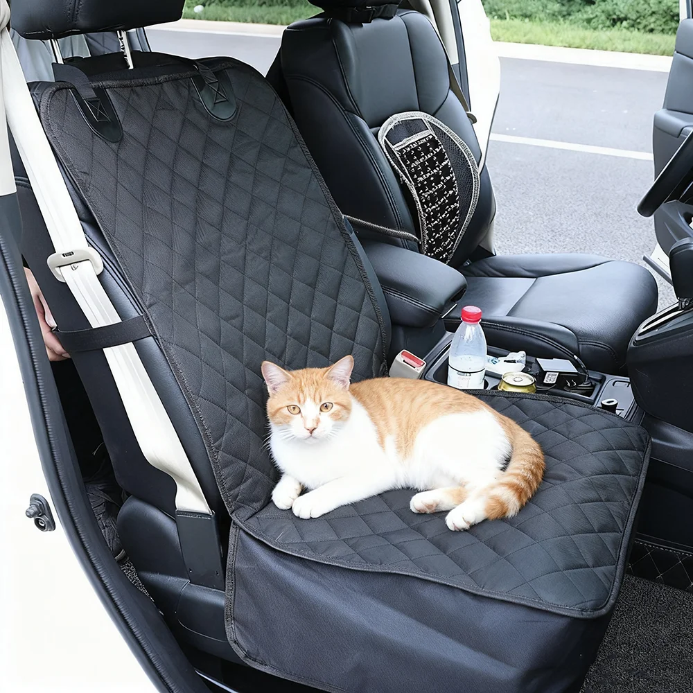 Alfombrilla frontal para mascotas, funda protectora para asiento de coche, impermeable, antiarañazos, funda para asiento de copiloto, cojín para asiento de coche para perros y gatos, accesorios para coche