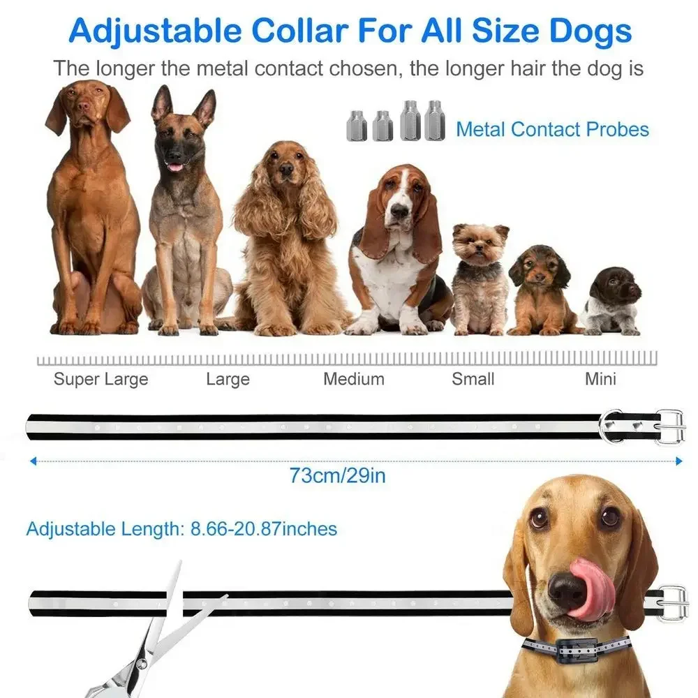 Valla inalámbrica para perros, Collar de entrenamiento para exteriores, 2 en 1, con control remoto, rango ajustable, impermeable, reflectante - imagen 5