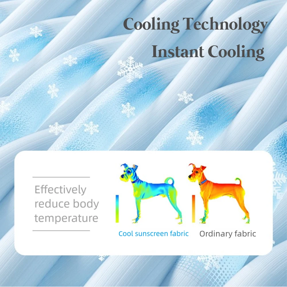 Ropa refrescante de verano para perros grandes con capucha y bloqueo UV, camisa para perros de enfriamiento instantáneo, mono suave de secado rápido para perros grandes - imagen 4