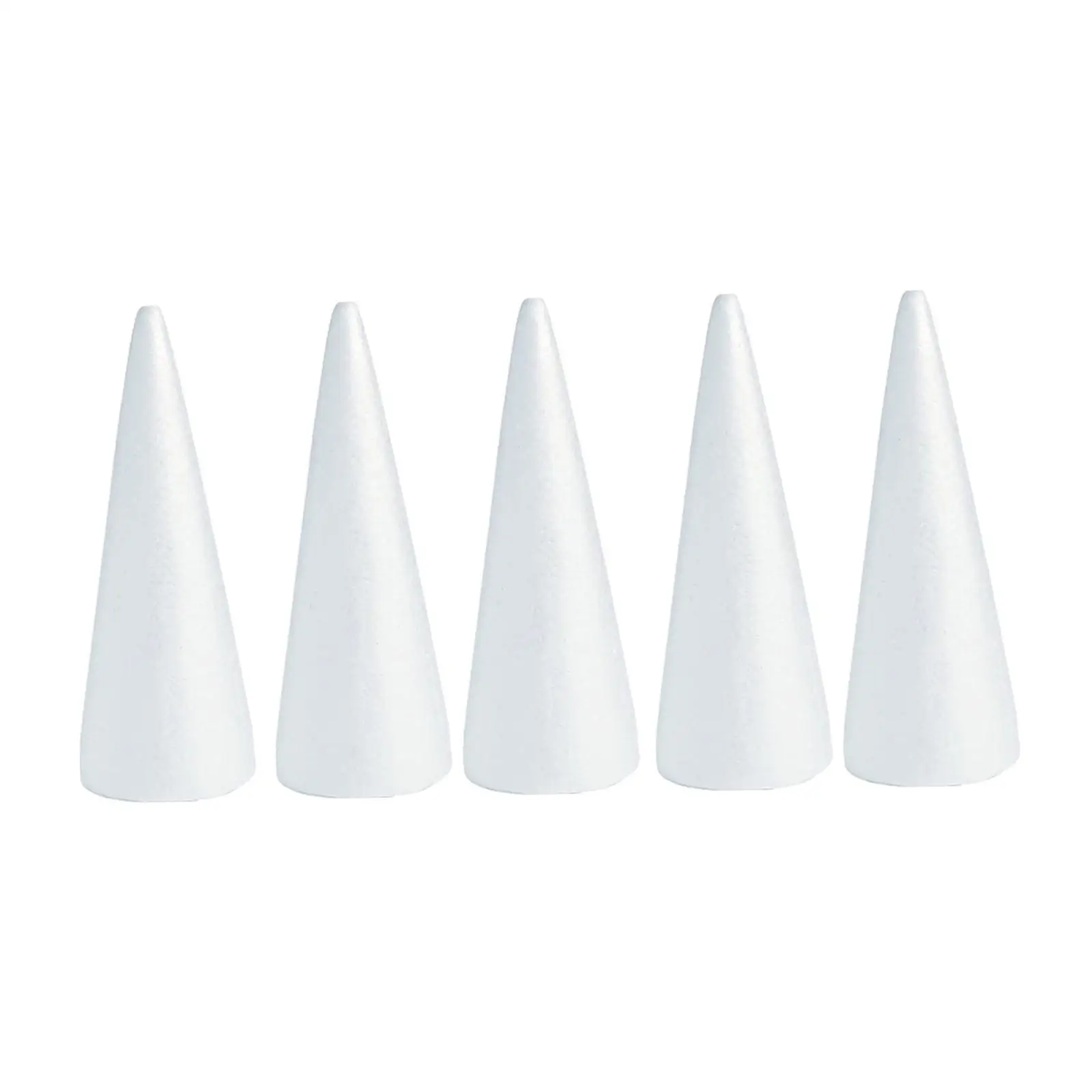 5x Craft Foam Cones Handmade Children Christmas Tree Project for Wedding Party Celebration Table Centerpiece Christmas Trees