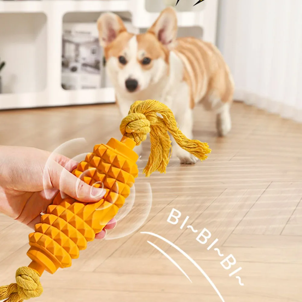 Juguete para masticar para perros duradero, látex chirriante, juguete interactivo Molar para mascotas para cachorros, perros pequeños y medianos, - imagen 2