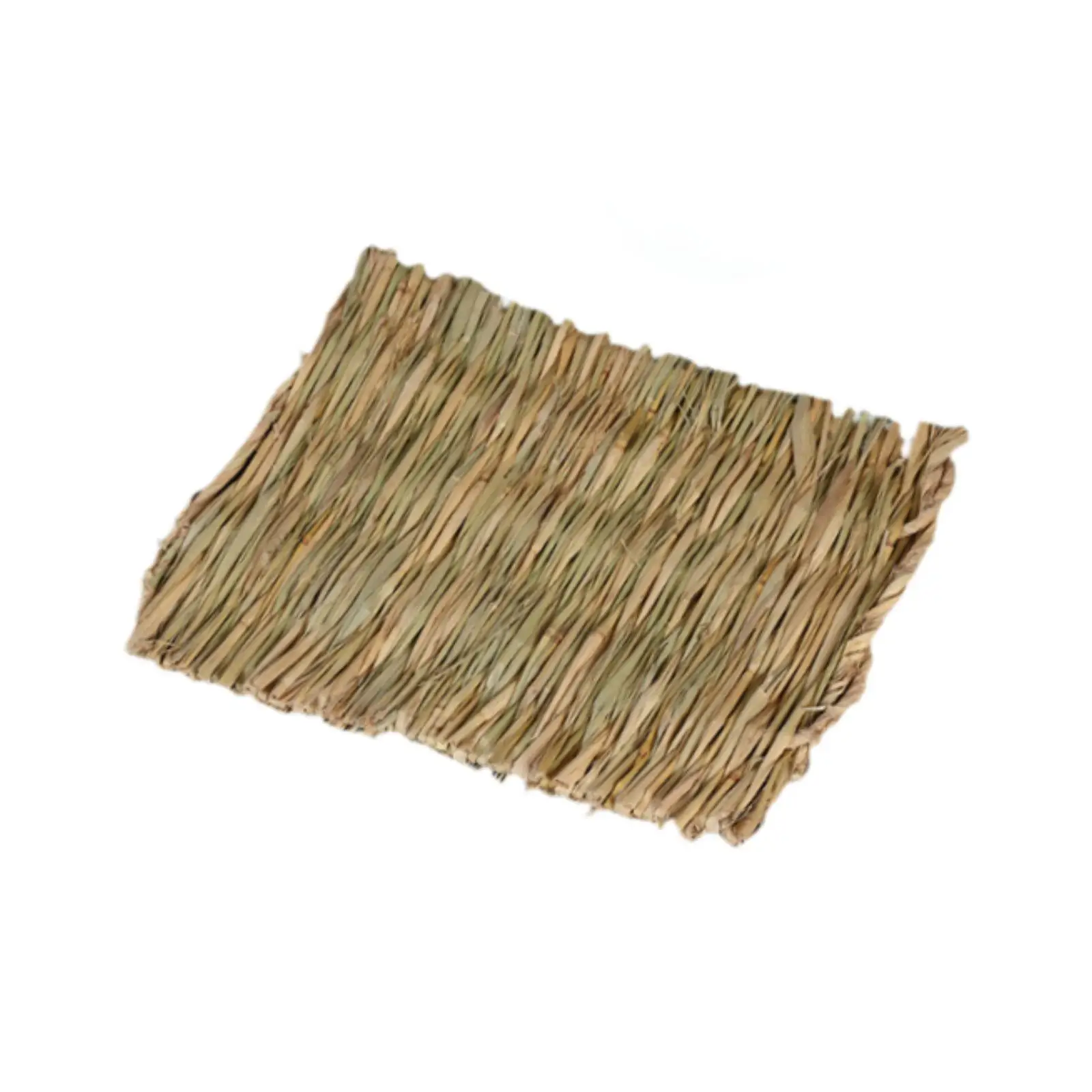 10 Pieces Rabbit Grass Mat Straw Hay Mats Bunny Bed Straw Woven Bed for Syrian Rat Chinchilla Squirrel Hedgehog Guinea Pig