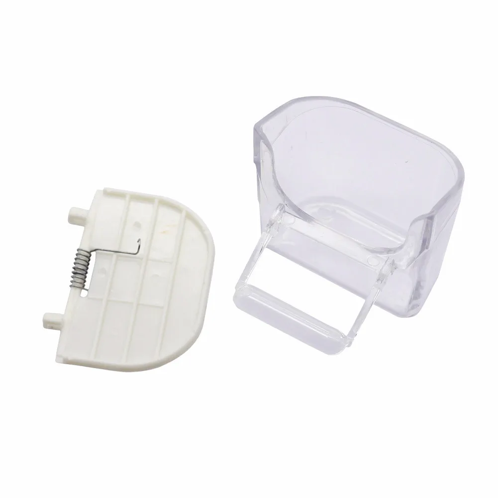 Alimentador de jaula para pájaros, caja de alimentación de plástico transparente y duradera para loros, cuenco colgante, alimentador para loros, comedero de comida de gran capacidad - imagen 5