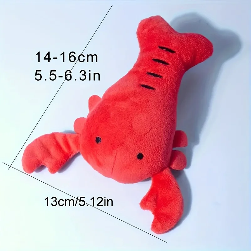 Juguete de peluche para perros de langosta chirriante, juguete interactivo resistente a mordeduras para razas de perros pequeños, accesorios para perros, 1 ud. - imagen 2