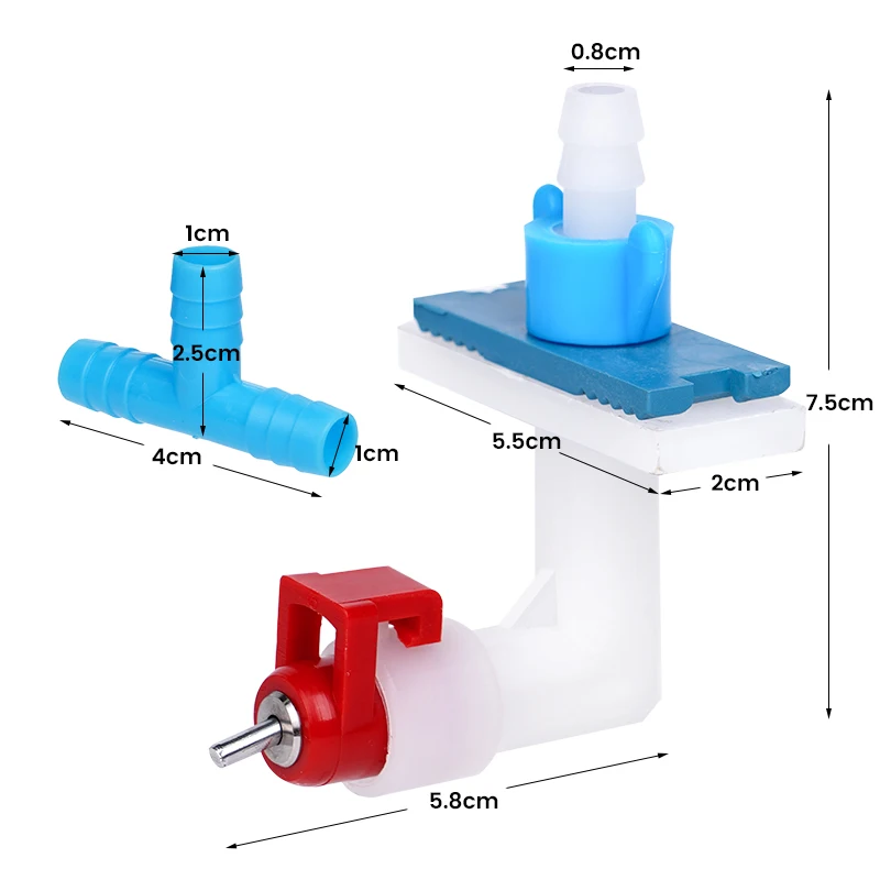 4 Uds. Conejo pequeño para mascotas conejillo de indias tubo para hámster diámetro 8mm fuente de agua de plástico alimentador para beber suministros para animales - imagen 3