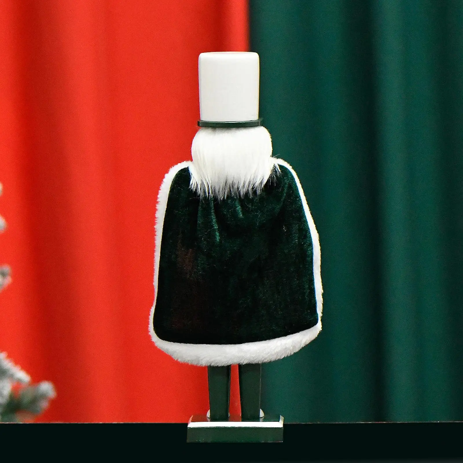 Wood Nutcracker Puppet Figure Freestanding Holiday Christmas Decor Ornament for Shelves Christmas Thanksgiving Xmas Gift Home