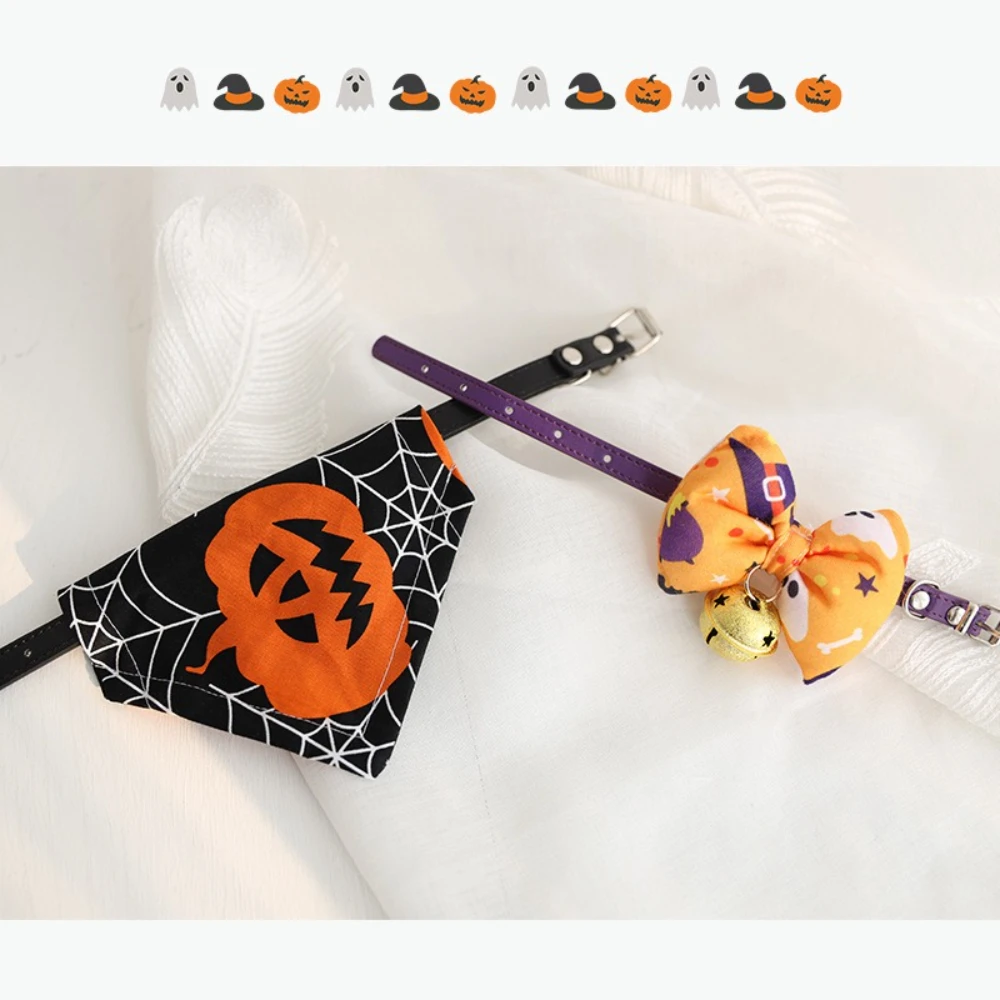 Collar Halloween ajustable con corbatín y pañuelo para gatos y perros - imagen 3