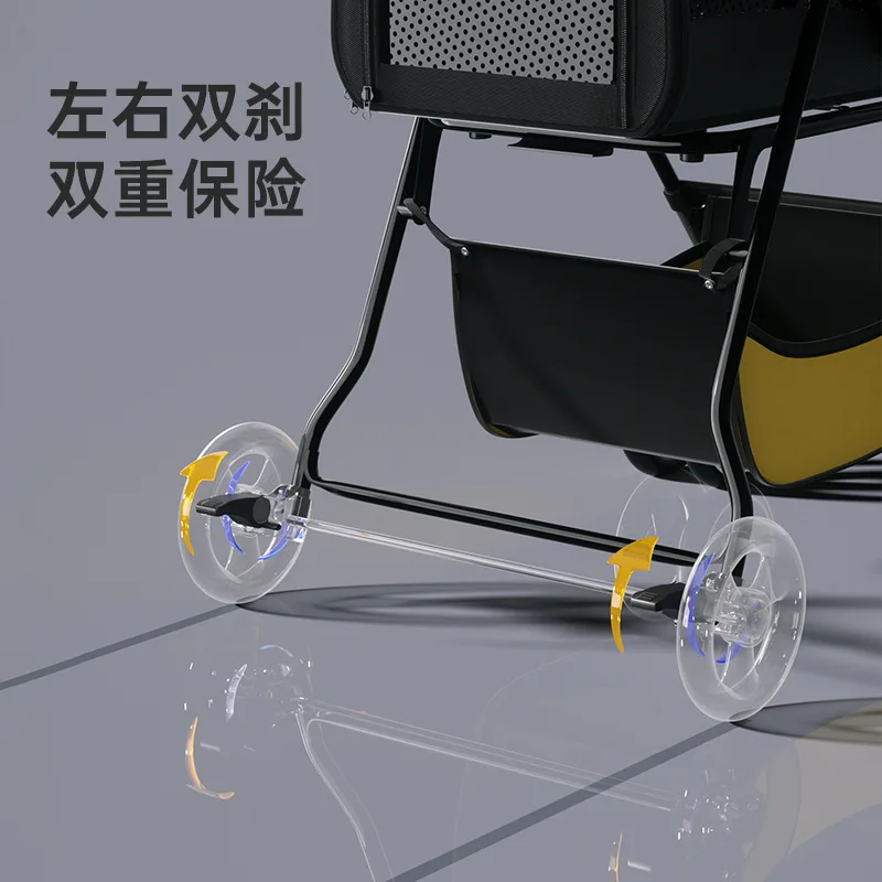 Cochecitos para mascotas, carrito pequeño para salir de perros, cochecitos para cachorros, carrito para caminar para perros, cochecito plegable pequeño y ligero para gatos - imagen 2