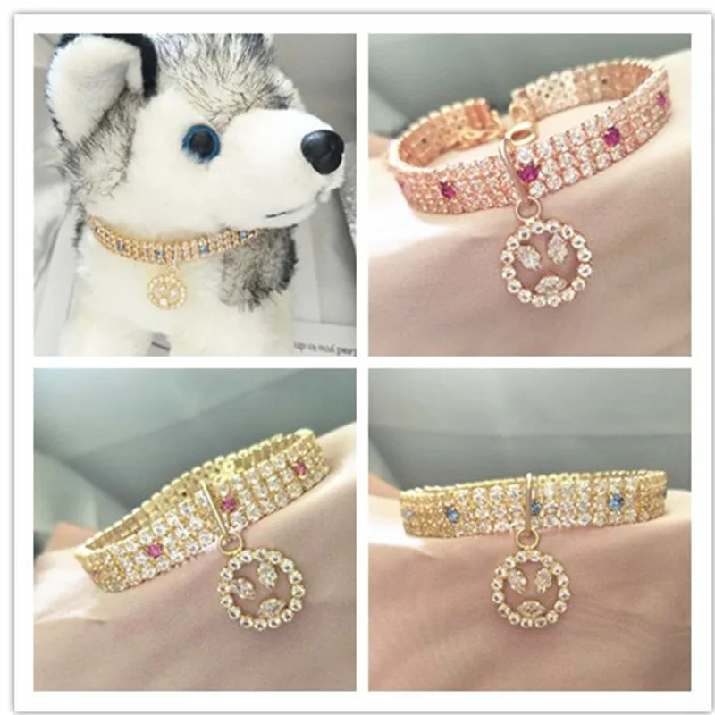Collar para perro con cristales brillantes y colgante diamante - imagen 4