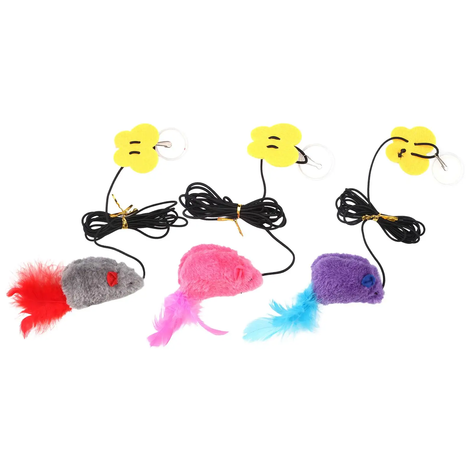Door Hanging Mouse Cat Toy Teaser Toys Interactive Toy for Kitty Play