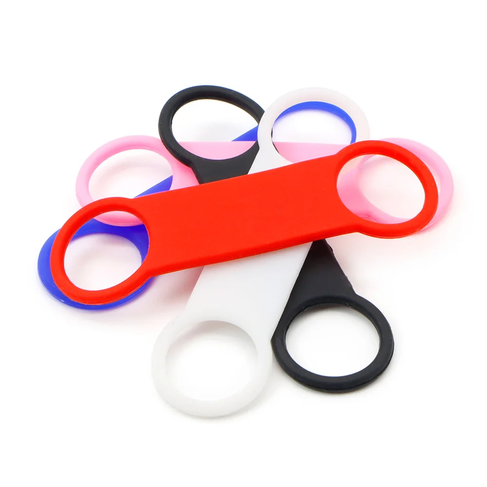 Venta al por mayor, 100 Uds., goma elástica en blanco colorida, sin placa, etiqueta de perro para Collar, etiquetas de placa de identificación para mascotas, accesorios silenciosos, adorno - imagen 5