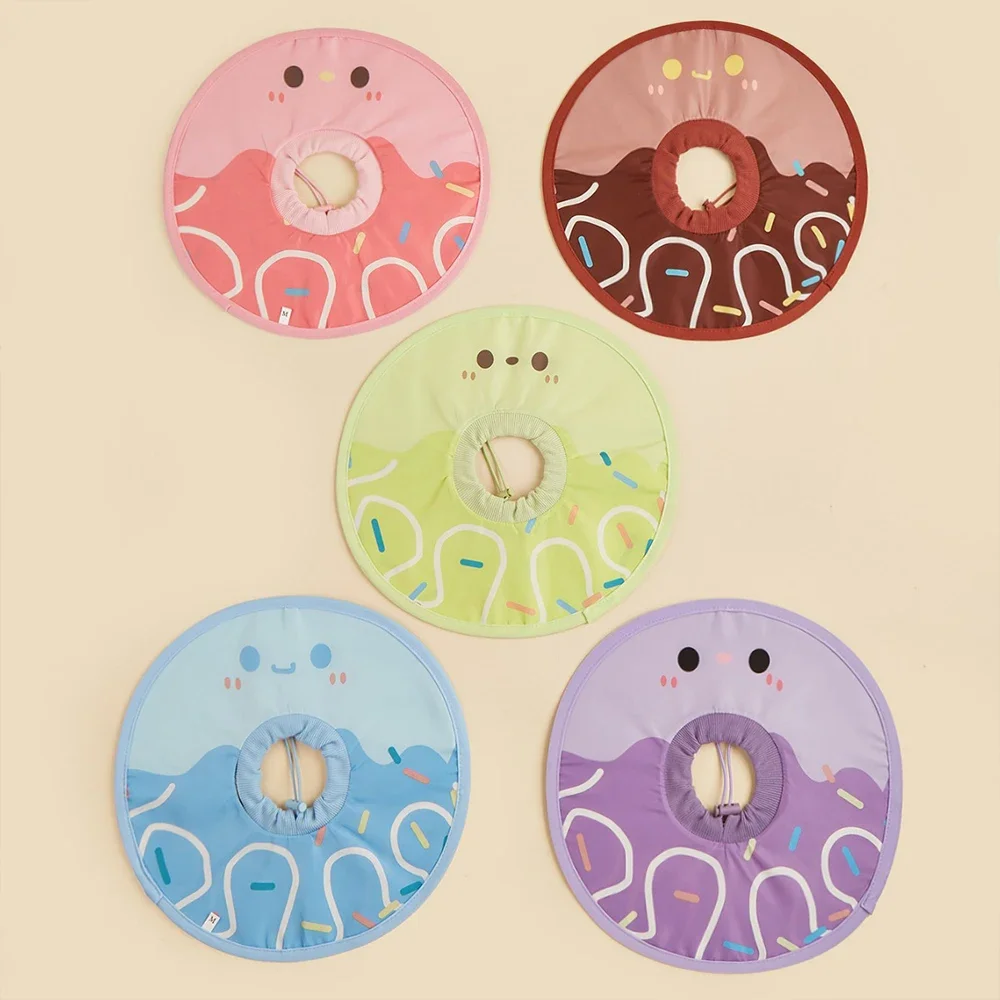 Collar para mascotas, antimordeduras, quirúrgico, antilamer, protección curativa de heridas, Collar de recuperación de gato en forma de girasol, Collar isabelino - imagen 3