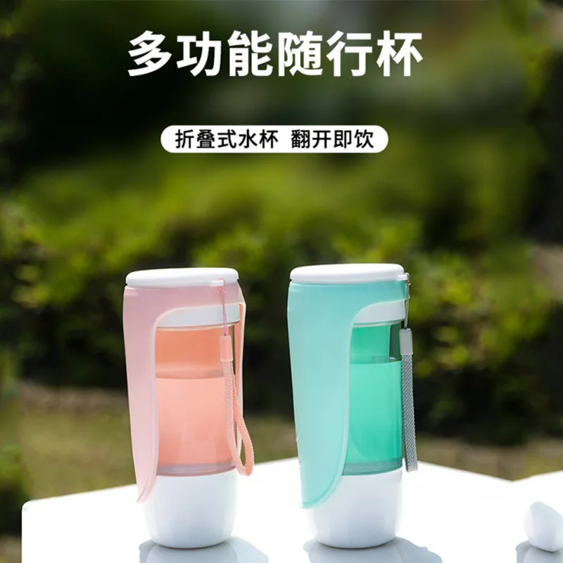 Taza de acompañamiento para mascotas, diseño segmentado, taza de agua para perros, hervidor plegable de gran diámetro para mascotas, suministros para perros - imagen 2