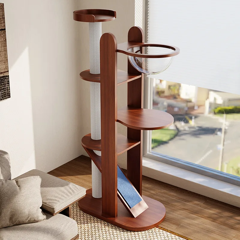 Torre de madera para gatos, modelo grande, árbol para gatos, hamaca, accesorios, cama, juguetes para mascotas, casa para gatos, camas y muebles, casa para gatos - imagen 2