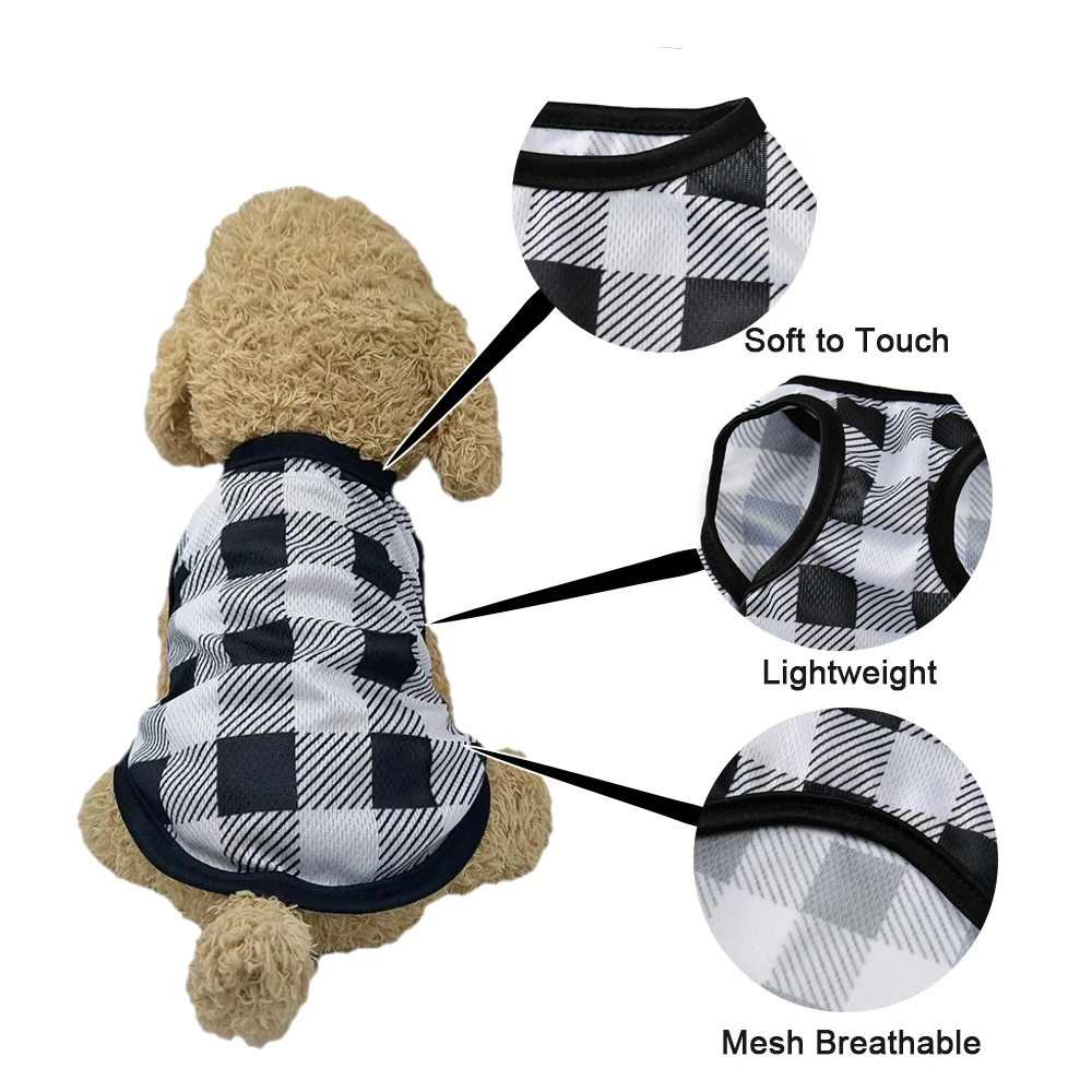 Camiseta refrescante para perros, chaleco para gatos, ropa transpirable de verano para perros pequeños y medianos, ropa de secado rápido para cachorros, ropa para mascotas Chihuahua, regalo - imagen 3