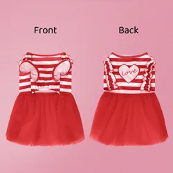 Vestido tutú para perros y gatos pequeños – Diseño San Valentín
