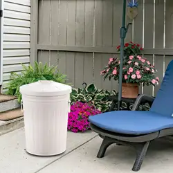 Papelera metálica para excrementos de perro resistente y decorativa
