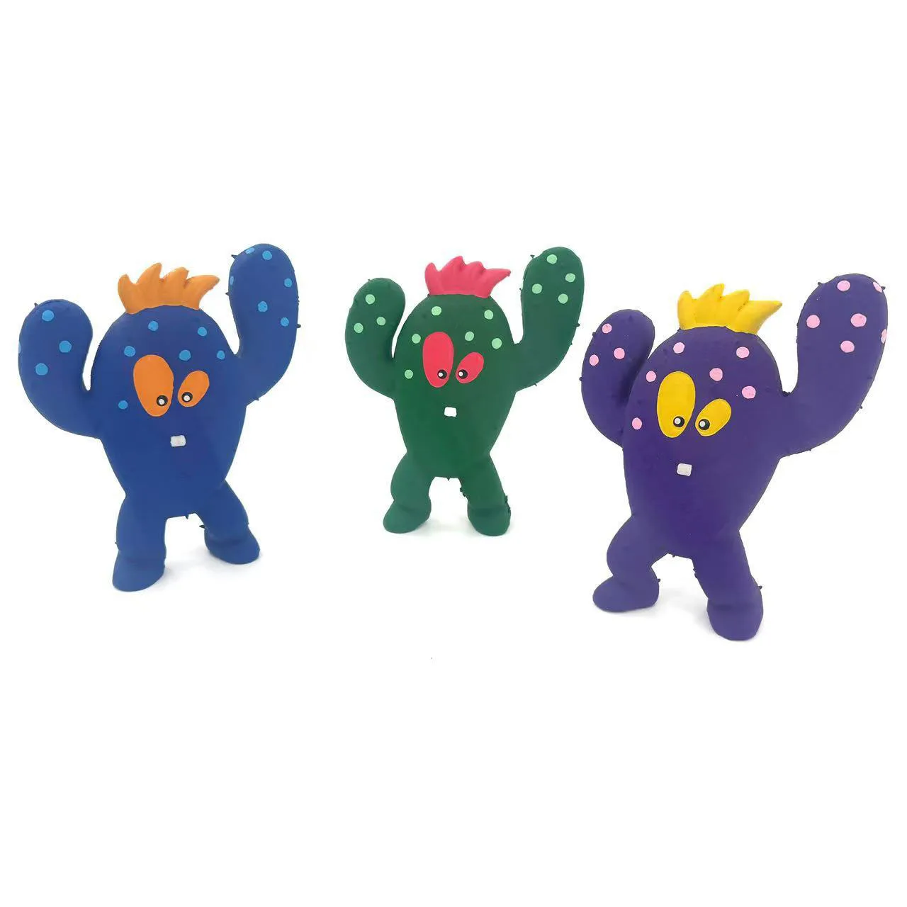 Juguete para perros chirriantes en forma de Cactus, juguete interactivo duradero para masticar, suministros de limpieza de dientes para cachorros, perros pequeños y medianos - imagen 4