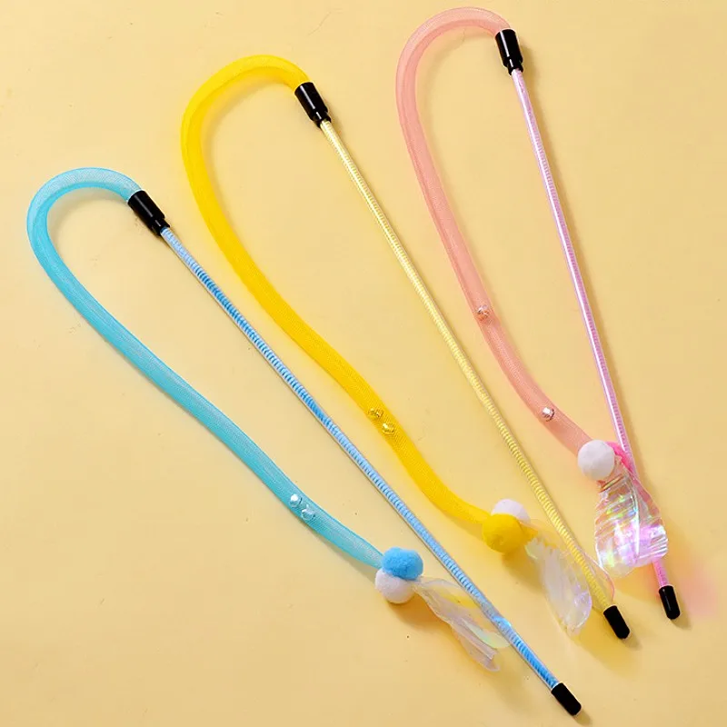 Juguete para gatos, libélula, palo de provocación para gatos, juguetes para gatos, palos de red elásticos interactivos, juguetes para gatos con campana, bola de lana, juguete para gatitos - imagen 2